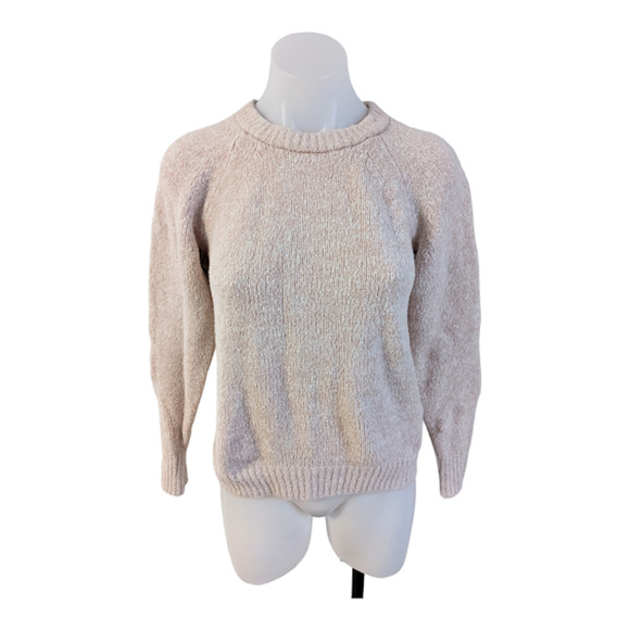 Lavie Size XS Knit Sweater Pullover Light Pink Cotton Wool Blend Crew Neck - Picture 1 of 10